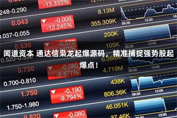 闻道资本 通达信枭龙起爆源码，精准捕捉强势股起爆点！