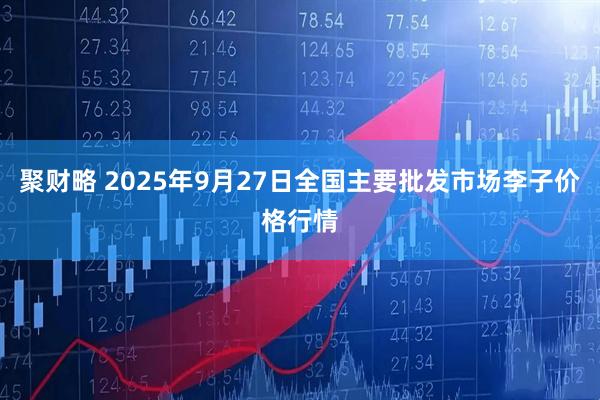 聚财略 2025年9月27日全国主要批发市场李子价格行情