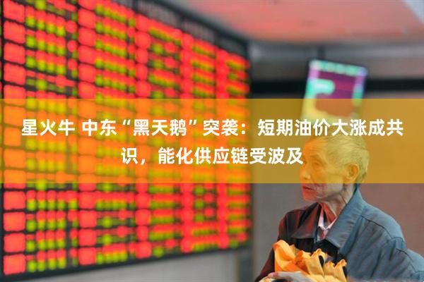 星火牛 中东“黑天鹅”突袭：短期油价大涨成共识，能化供应链受波及